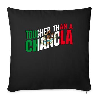 Drapeau de La Chancla Mexique Mexique - Housse de coussin décorative 45 x 45 cm - noir - Devant