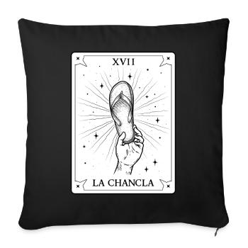 La Chancla Survivor Tarot Card Mexico Puerto Rico - Sofa pillowcase 17,3'' x 17,3'' (45 x 45 cm) - black - Front