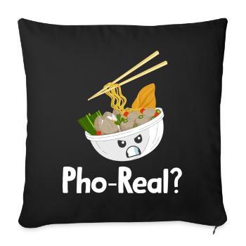 Vietnamese Noodle Soup Asian Food - Sofa pillowcase 17,3'' x 17,3'' (45 x 45 cm) - black - Front