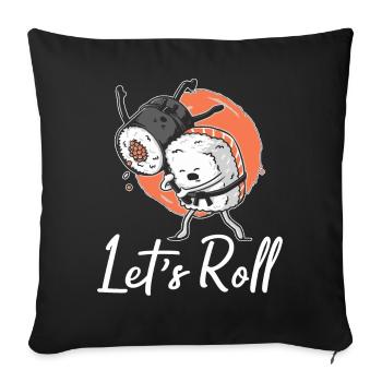 Sushi Sashimi Japanese Asian Food - Sofa pillowcase 17,3'' x 17,3'' (45 x 45 cm) - black - Front