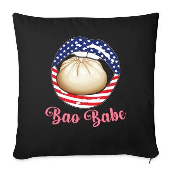 Dim Sum Bun Chinese Food - Sofa pillowcase 17,3'' x 17,3'' (45 x 45 cm) - black - Front