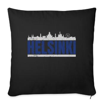 Finlande Finlande Helsinki Finnois - Housse de coussin décorative 45 x 45 cm - noir - Devant