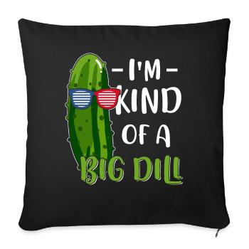 Cornichon végétarien végétalien - Housse de coussin décorative 45 x 45 cm - noir - Devant