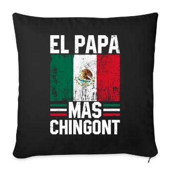 Hispanique Latino-Américain Mexicain V - Housse de coussin décorative 45 x 45 cm - noir - Devant