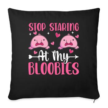 Funny Blobfish Sea Creature - Sofa pillowcase 17,3'' x 17,3'' (45 x 45 cm) - black - Front