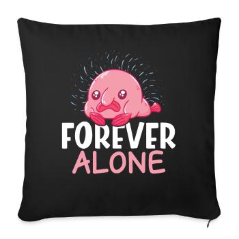 Drôle de créature marine Blobfish - Housse de coussin décorative 45 x 45 cm - noir - Devant