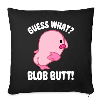 Drôle de créature marine Blobfish - Housse de coussin décorative 45 x 45 cm - noir - Devant