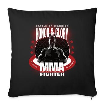 MMA combattant combat arts martiaux cadeau de formation - Housse de coussin décorative 45 x 45 cm - noir - Devant