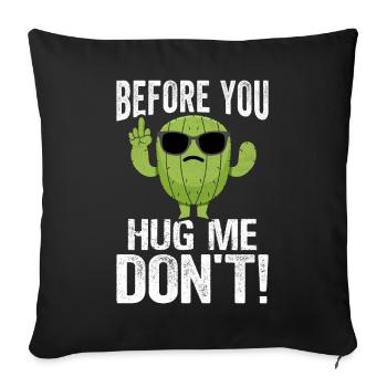 Funny Succulent Cactus - Sofa pillowcase 17,3'' x 17,3'' (45 x 45 cm) - black - Front