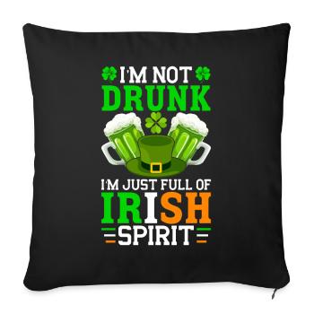 Fête de la Saint-Patrick amusante - Housse de coussin décorative 45 x 45 cm - noir - Devant