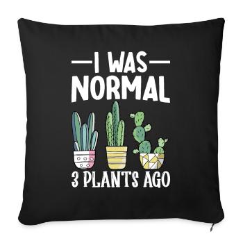 Funny Succulent Cactus - Sofa pillowcase 17,3'' x 17,3'' (45 x 45 cm) - black - Front