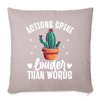 Drôle de cactus succulent - Housse de coussin décorative 45 x 45 cm - taupe clair - Devant