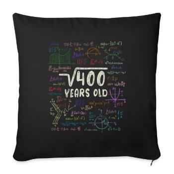Racine de 400 = 20e anniversaire - cadeau - Housse de coussin décorative 45 x 45 cm - noir - Devant