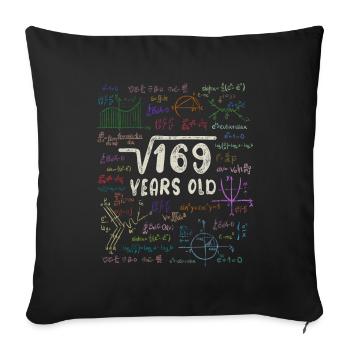 Racine de 169 = 13e anniversaire - cadeau - Housse de coussin décorative 45 x 45 cm - noir - Devant