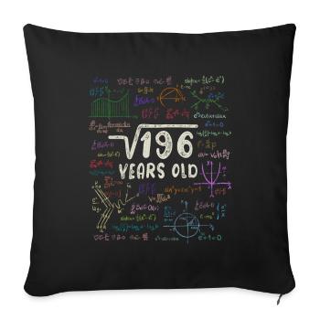 Wurzel aus 196 = 14. Geburtstag - Geschenk - Sofakissenbezug 45 x 45 cm - Schwarz - Vorne