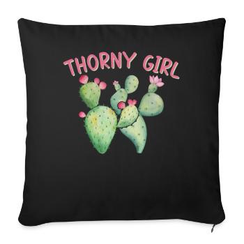 Funny Cactus Succulents Gardening - Sofa pillowcase 17,3'' x 17,3'' (45 x 45 cm) - black - Front
