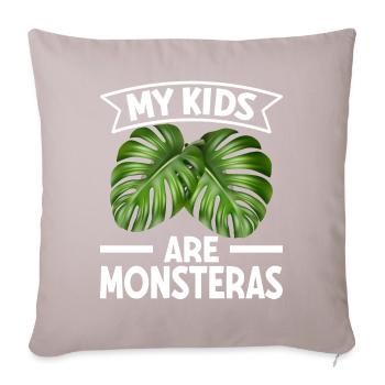 Houseplant Monstera Gardening Mom - Sofa pillowcase 17,3'' x 17,3'' (45 x 45 cm) - light taupe - Front