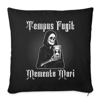 Philosophie Théorie Phrase latine - Housse de coussin décorative 45 x 45 cm - noir - Devant