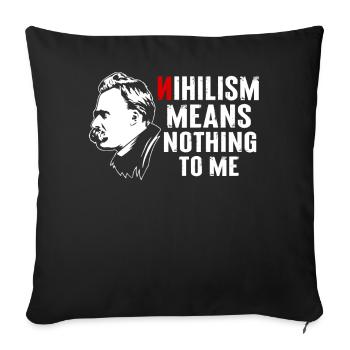 Philosophy Theory Friedrich Nietzsche - Sofa pillowcase 17,3'' x 17,3'' (45 x 45 cm) - black - Front