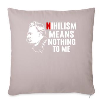 Philosophie Theorie Friedrich Nietzsche - Sofakissenbezug 45 x 45 cm - helles Taupe - Vorne