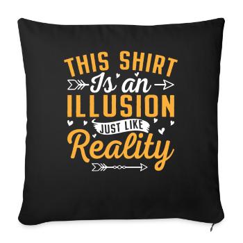 Drôle de théorie philosophique - Housse de coussin décorative 45 x 45 cm - noir - Devant
