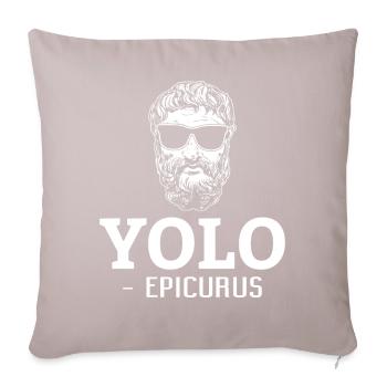 Lustige Philosophie Theorie Griechische Philosophe - Sofakissenbezug 45 x 45 cm - helles Taupe - Vorne
