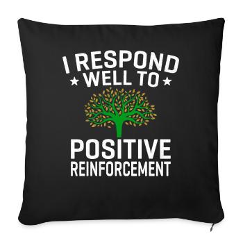 Drôle de psychologie psychologie - Housse de coussin décorative 45 x 45 cm - noir - Devant