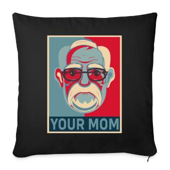 Funny Sigmund Freud Psychology Psychologist - Sofa pillowcase 17,3'' x 17,3'' (45 x 45 cm) - black - Front