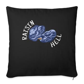 Raisins secs légers Raisins - Housse de coussin décorative 45 x 45 cm - noir - Devant