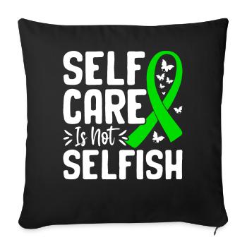 Mental health awareness - Sofa pillowcase 17,3'' x 17,3'' (45 x 45 cm) - black - Front