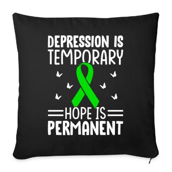 Psychische Gesundheit - Sofakissenbezug 45 x 45 cm - Schwarz - Vorne