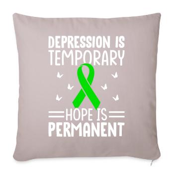Mental health - Sofa pillowcase 17,3'' x 17,3'' (45 x 45 cm) - light taupe - Front