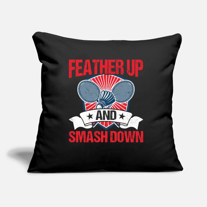 Badminton Players Badminton Sofa pillowcase 17,3'' x 17,3'' (45 x 45 cm)