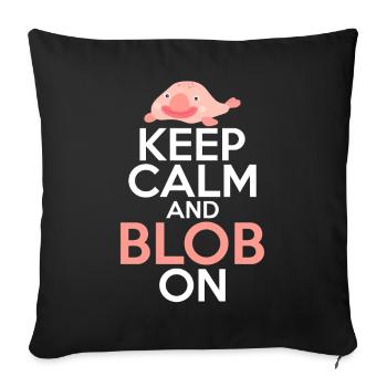 Funny Blobfish Sea Creature - Sofa pillowcase 17,3'' x 17,3'' (45 x 45 cm) - black - Front
