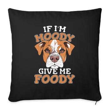 Beagle Drôle Si Je Suis De Mauvaise Humeur Donnez-Moi Gourmand - Housse de coussin décorative 45 x 45 cm - noir - Devant
