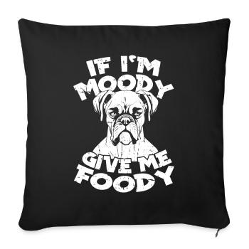Boxer Chien Allemand Boxer Drôle - Housse de coussin décorative 45 x 45 cm - noir - Devant