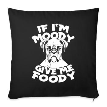 Boxer Chien Allemand Boxer Drôle - Housse de coussin décorative 45 x 45 cm - noir - Devant