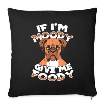Boxer Chien Boxer Allemand - Housse de coussin décorative 45 x 45 cm - noir - Devant