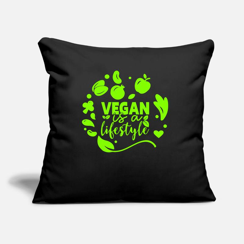 Mode de vie végétalien Mode de vie végétalien Végétarien Housse de coussin décorative 45 x 45 cm