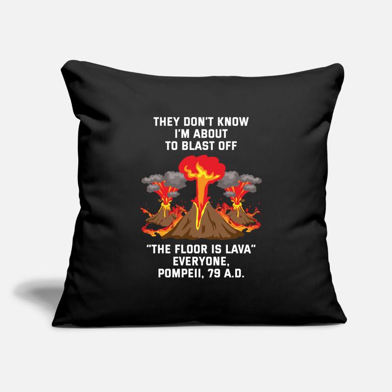 Le sol est de la lave Pompéi explose Housse de coussin décorative 45 x 45 cm