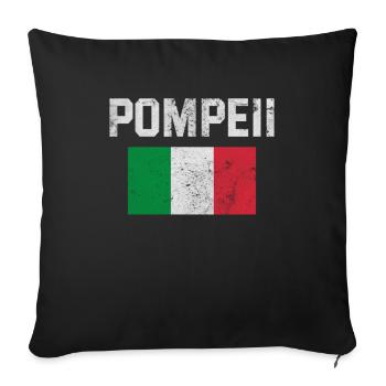 Pompeii Flag Italy Geology - Sofa pillowcase 17,3'' x 17,3'' (45 x 45 cm) - black - Front