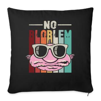 Drôle de poisson-mouche créature marine - Housse de coussin décorative 45 x 45 cm - noir - Devant