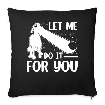 Borzoi Dog Meme - Sofa pillowcase 17,3'' x 17,3'' (45 x 45 cm) - black - Front