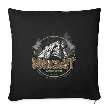 Bushcraft Adventure Survival Outdoor Shelter - Sofa pillowcase 17,3'' x 17,3'' (45 x 45 cm) - black - Front