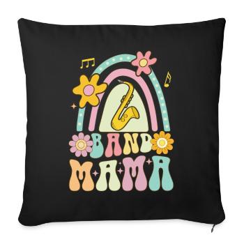 Groovy Saxophone Mom Saxophonist - Sofa pillowcase 17,3'' x 17,3'' (45 x 45 cm) - black - Front