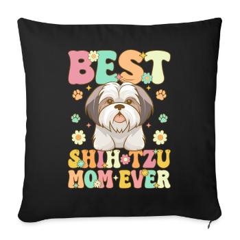 Groovy Dog Lover - Sofa pillowcase 17,3'' x 17,3'' (45 x 45 cm) - black - Front