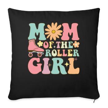 Roller Skating Girl Roller Mom - Sofakissenbezug 45 x 45 cm - Schwarz - Vorne