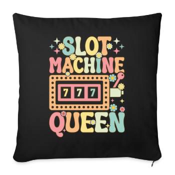 Groovy Casino Liebhaber Glücksspiel - Sofakissenbezug 45 x 45 cm - Schwarz - Vorne