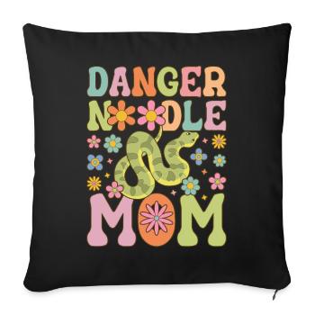 Groovy Snake Maman Serpent Meme - Housse de coussin décorative 45 x 45 cm - noir - Devant