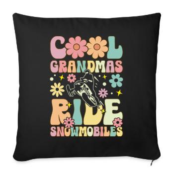 Groovy Motoneige Granny - Housse de coussin décorative 45 x 45 cm - noir - Devant